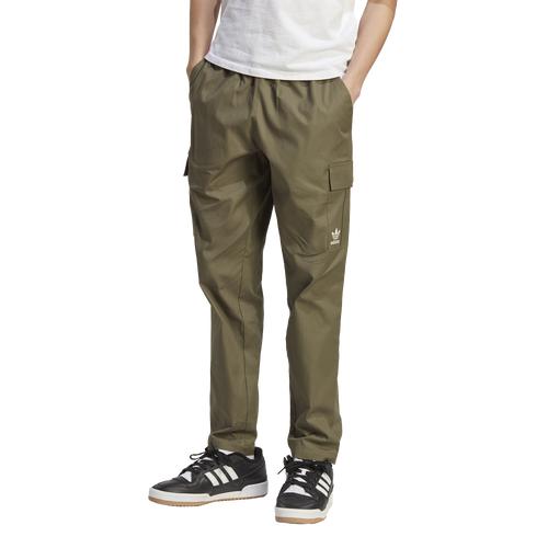 adidas Originals Mens adidas Originals Woven Cargo Pants - Mens Olive Strata/White Product Image