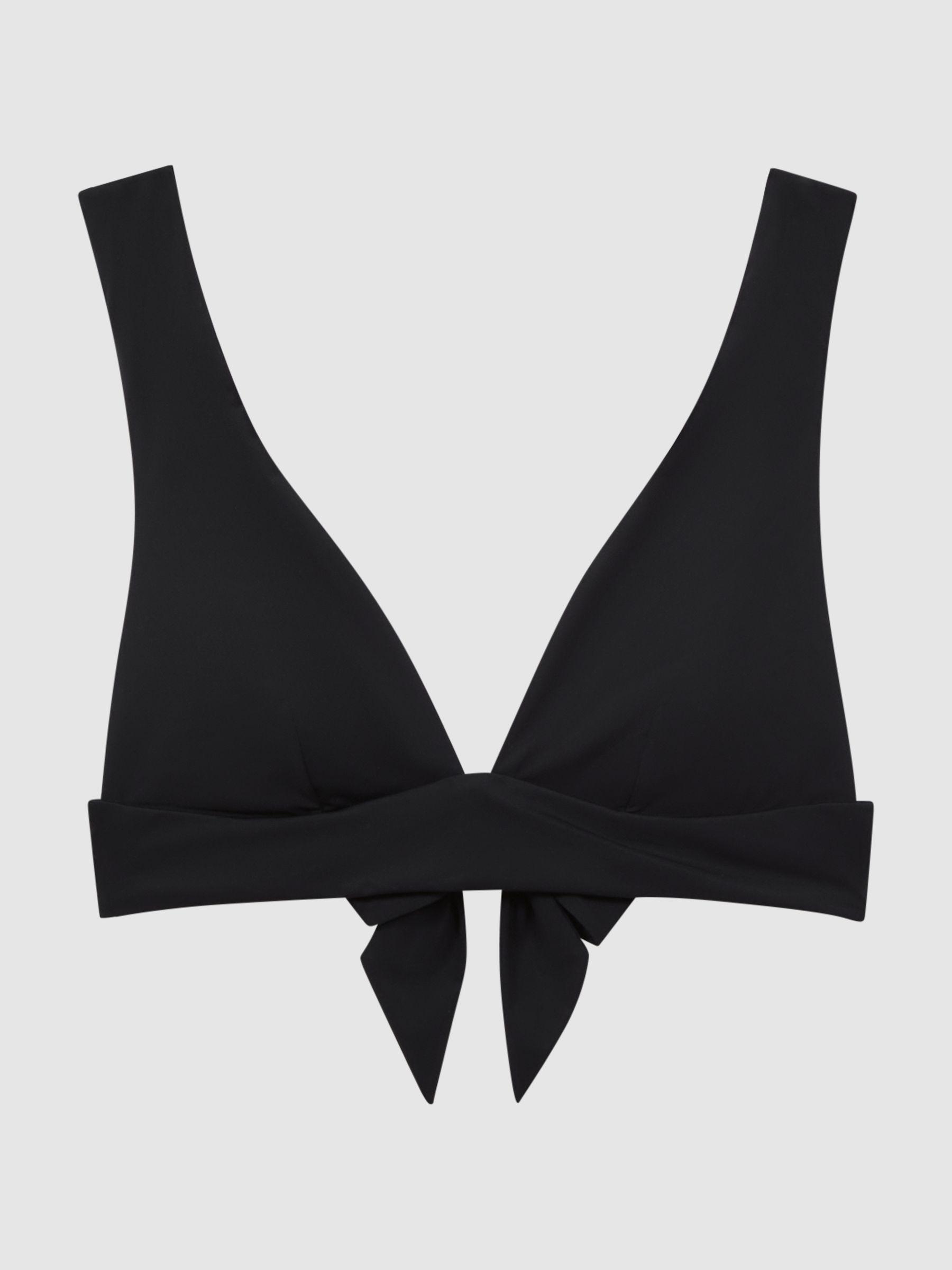 Italian Fabric Bikini Top in Black Product Image