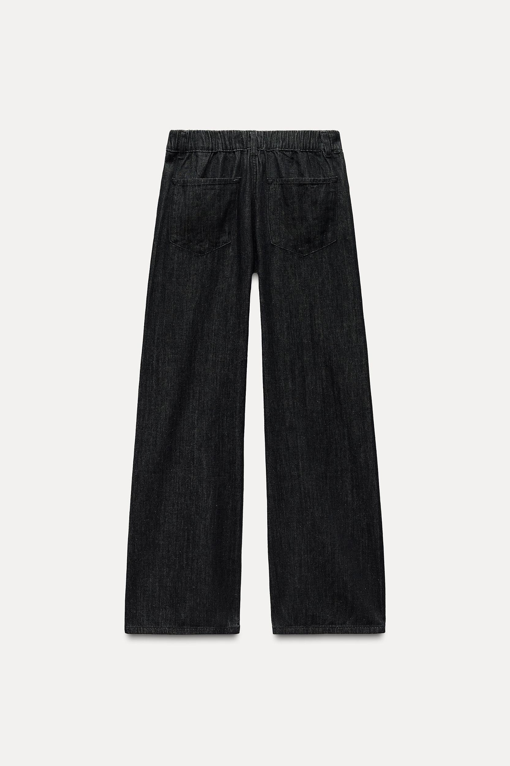 DENIM-EFFECT PAJAMA PANTS Product Image