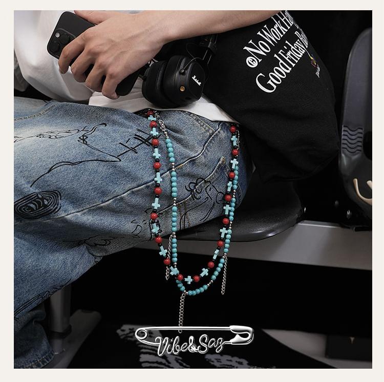 Gemstone Beaded Waist Chain Belt Product Image