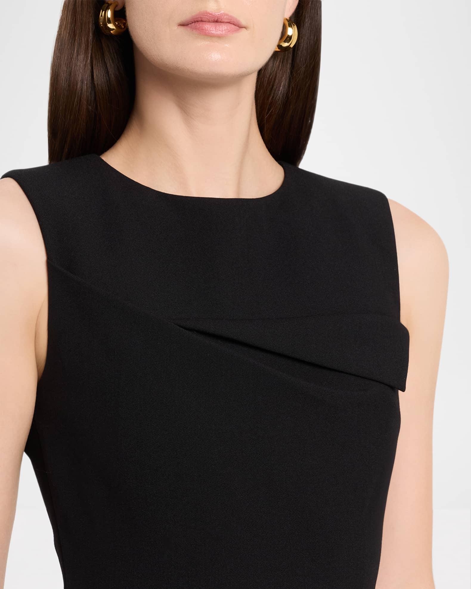 Sleeveless Origami Draped Crepe Midi Dress Product Image