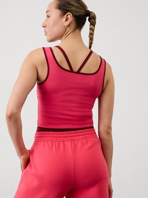 Signature Rib Square Neck Crop Tank Product Image