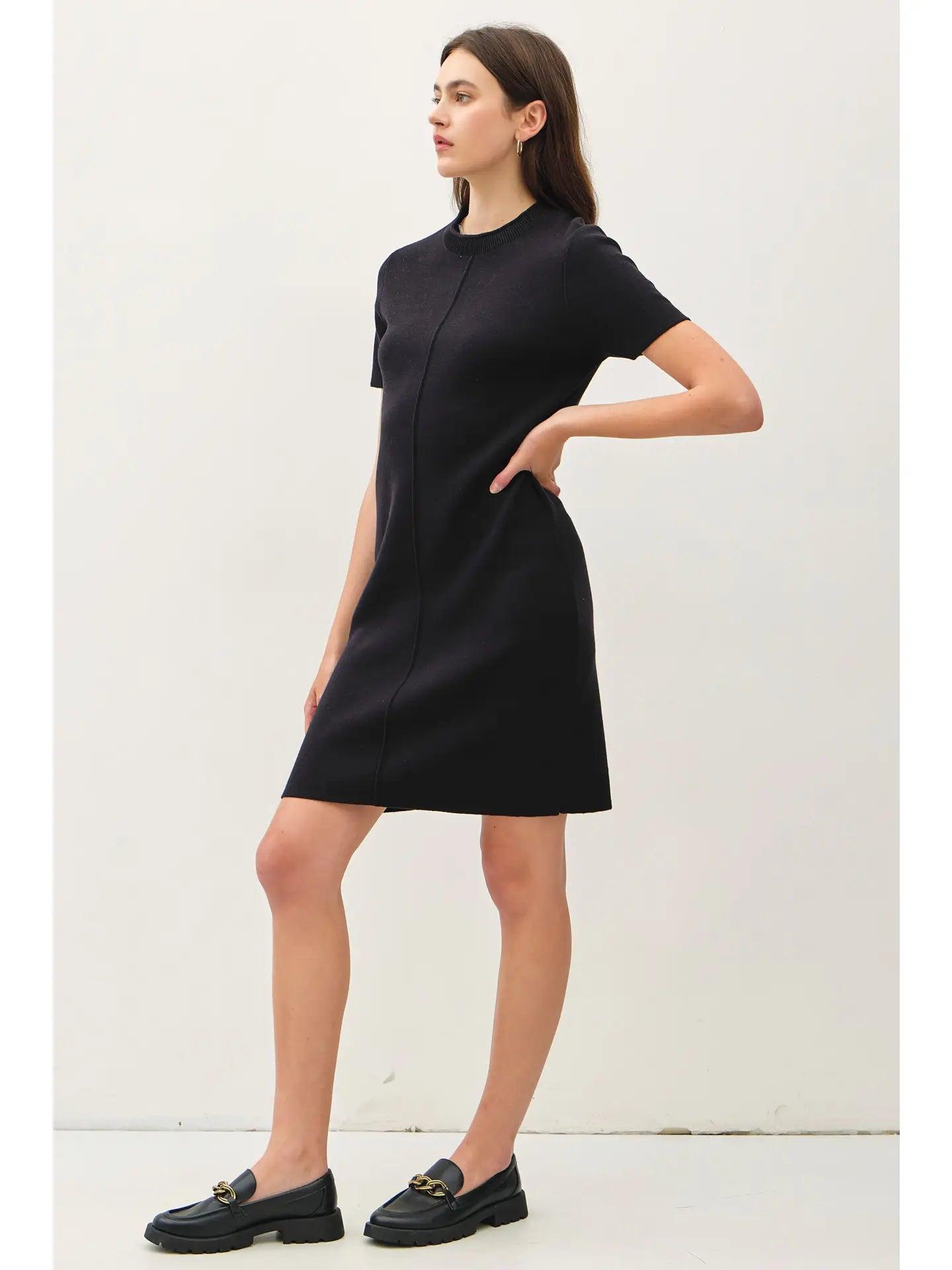 Exposed Seam Sweater Dress Product Image