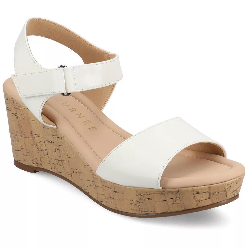 Journee Ranae Ankle Strap Platform Cork Women's Wedge Sandals,  Product Image