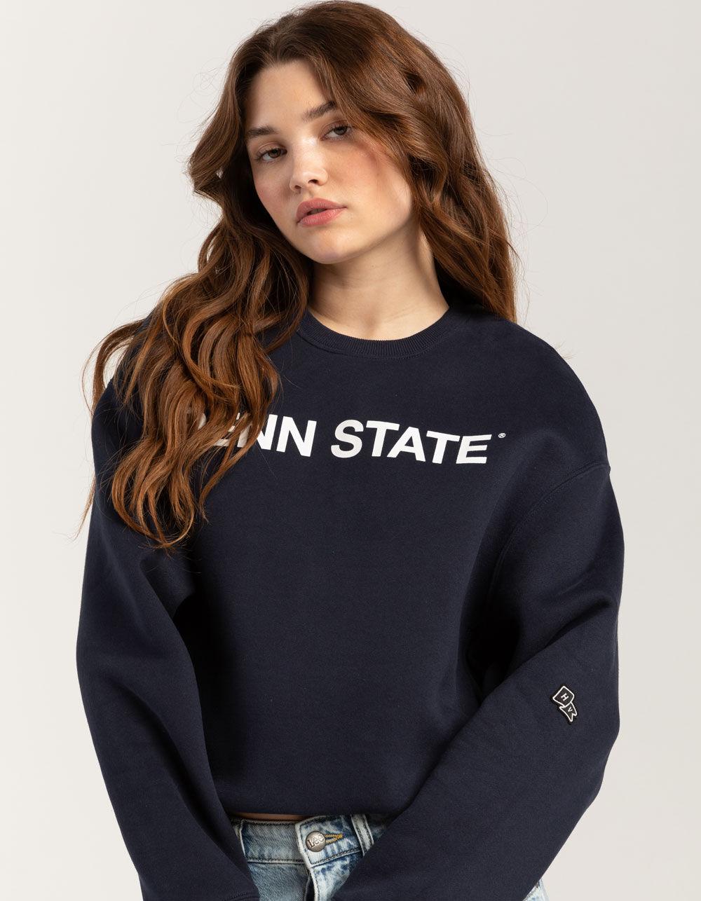 HYPE AND VICE Penn State University Womens Crewneck Sweatshirt - NAVY Product Image