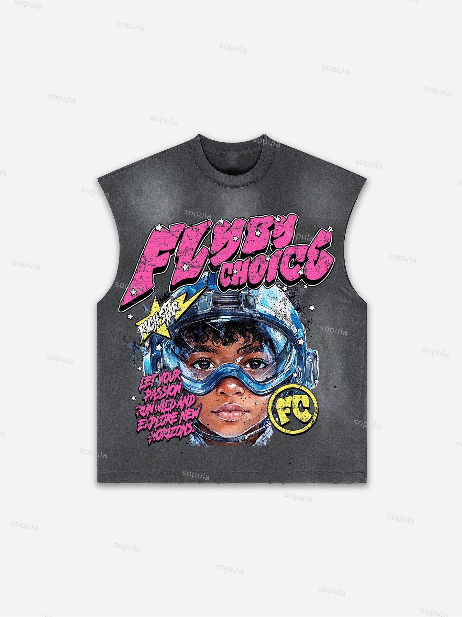 Men's Washed Fly By Choice Graphic Tank Top Product Image