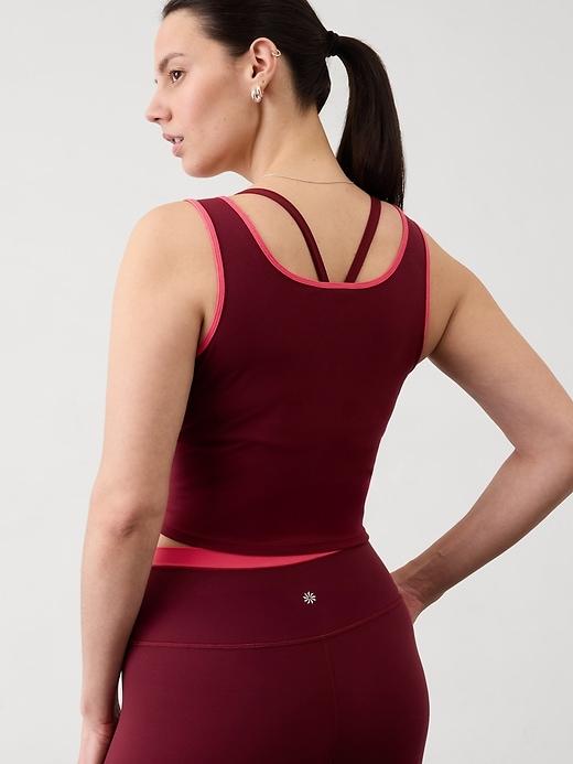 Signature Rib Square Neck Crop Tank Product Image