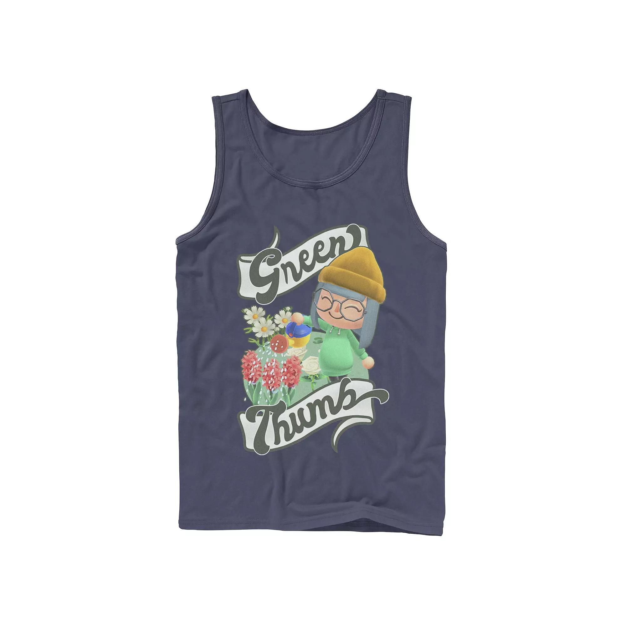 Men's Animal Crossing New Horizons Villager Green Thumb Tank Top,  Product Image