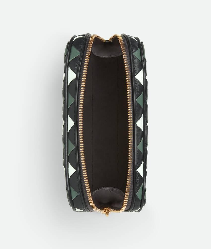 Women's Small Intrecciato Zippered Pouch in Ardoise / Glacier / Aloe Product Image