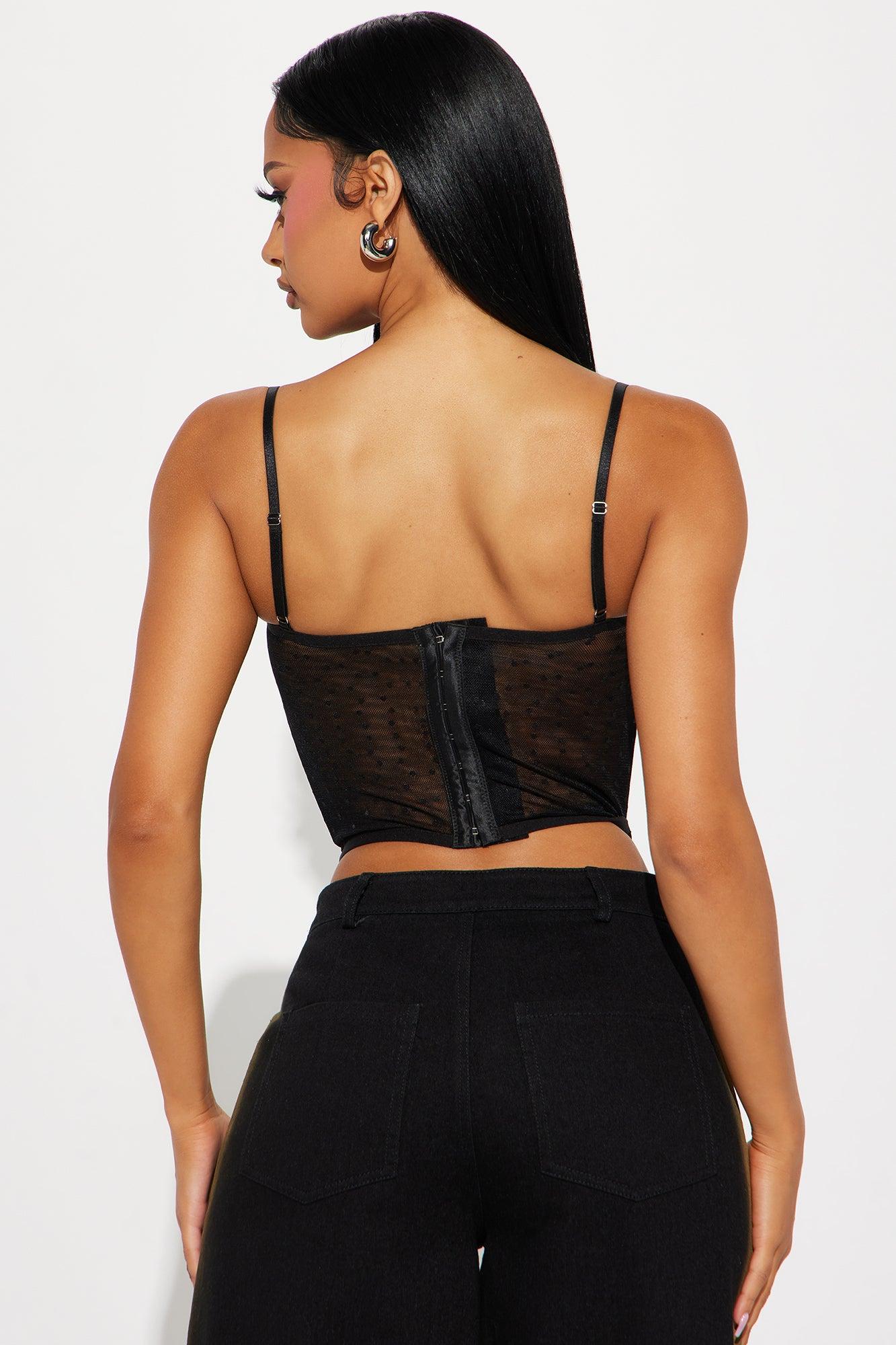 Aurora Lace Corset Top - Black Product Image