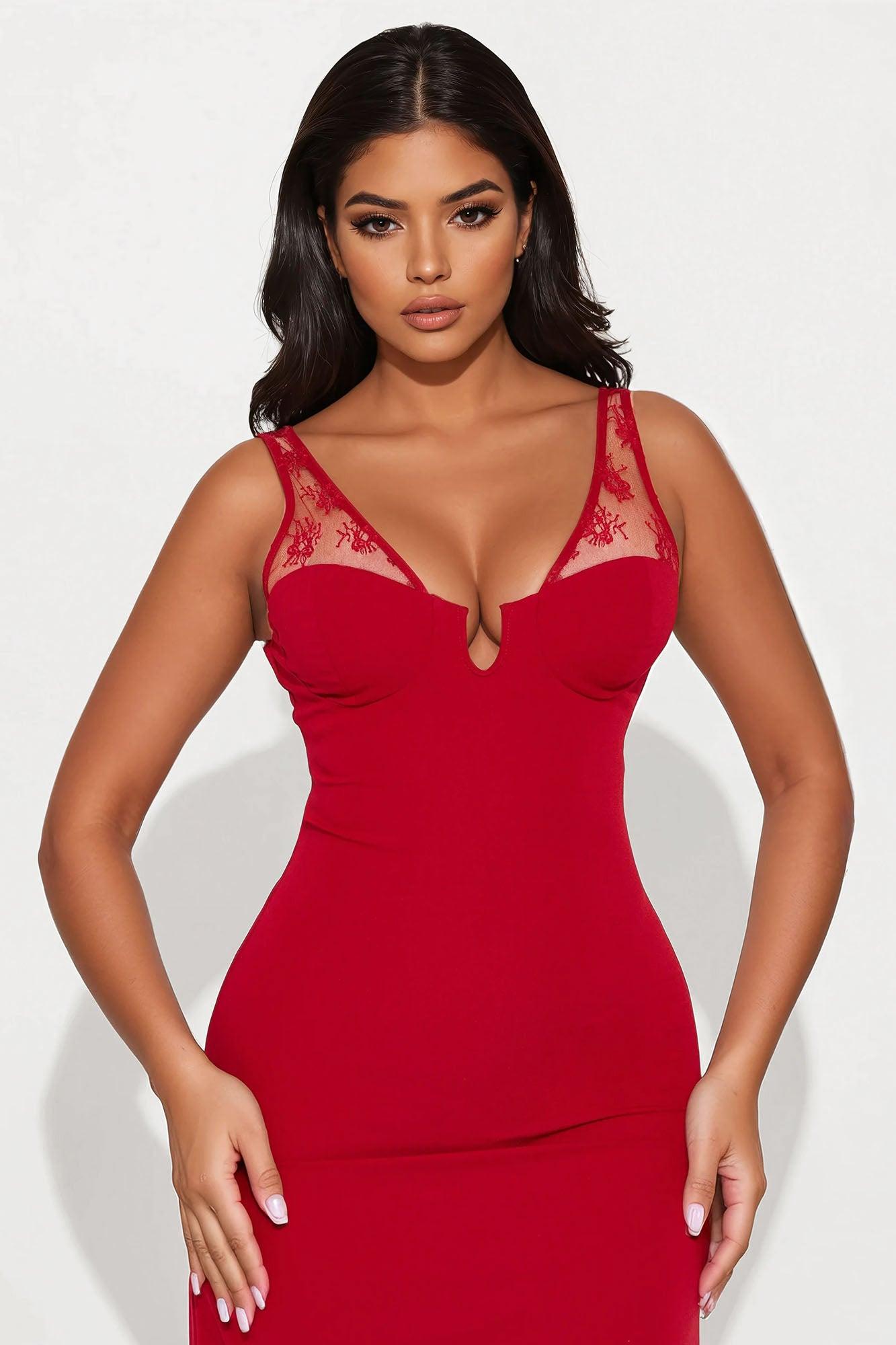 Jazmyn Maxi Dress  - Red Product Image