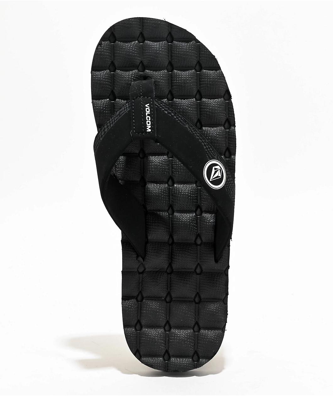 Volcom Recliner Black & White Sandals Product Image