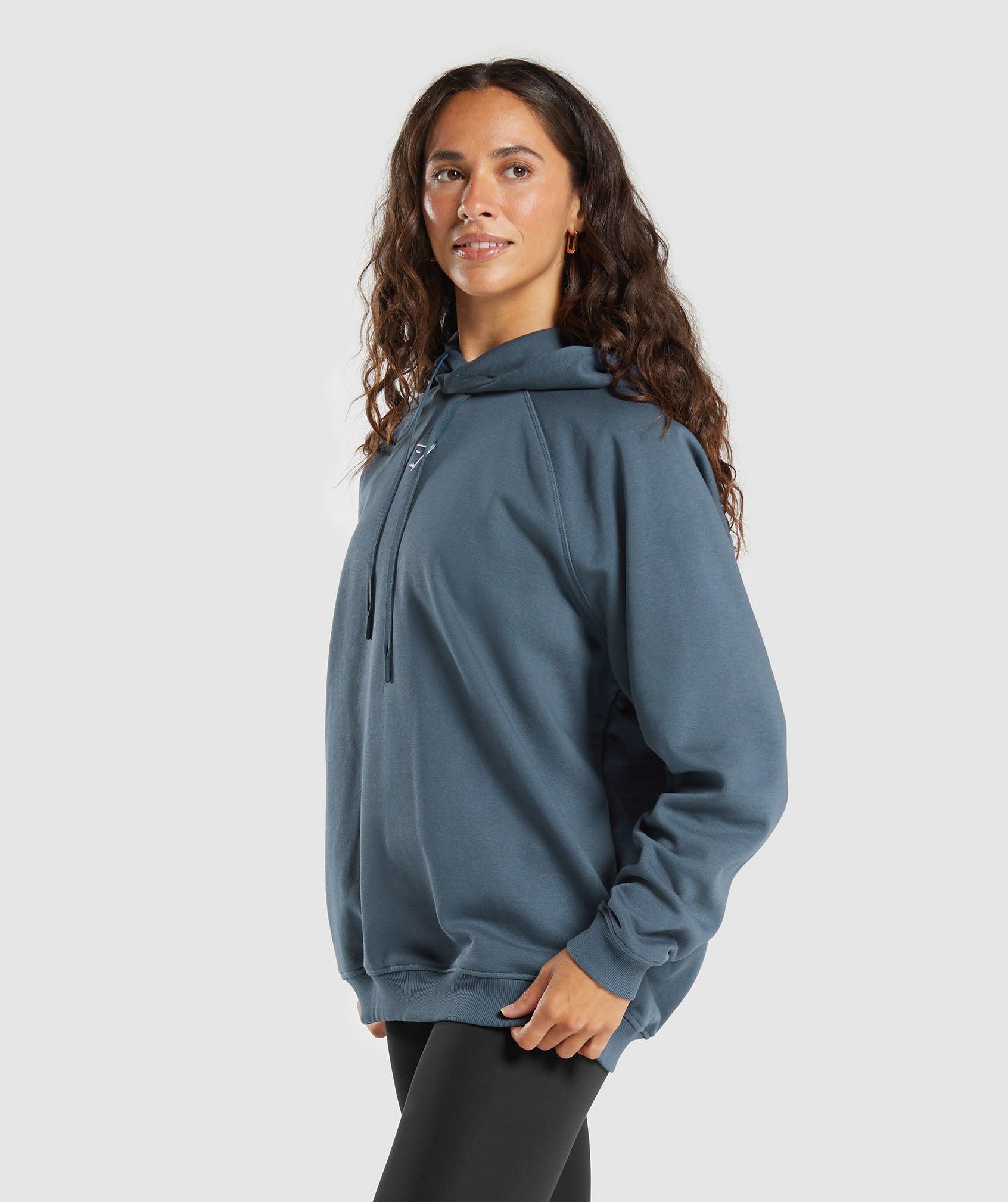Gymshark Training Oversized Fleece Hoodie - Cargo Blue Female Product Image
