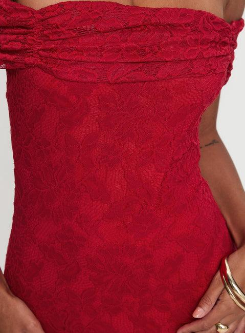 Allured Strapless Maxi Dress Burgundy Product Image