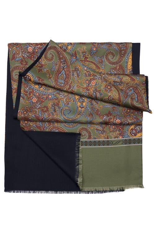 Elizabetta Venezia - Wool Backed Silk Scarf for Men in Burgundy at Nordstrom Product Image