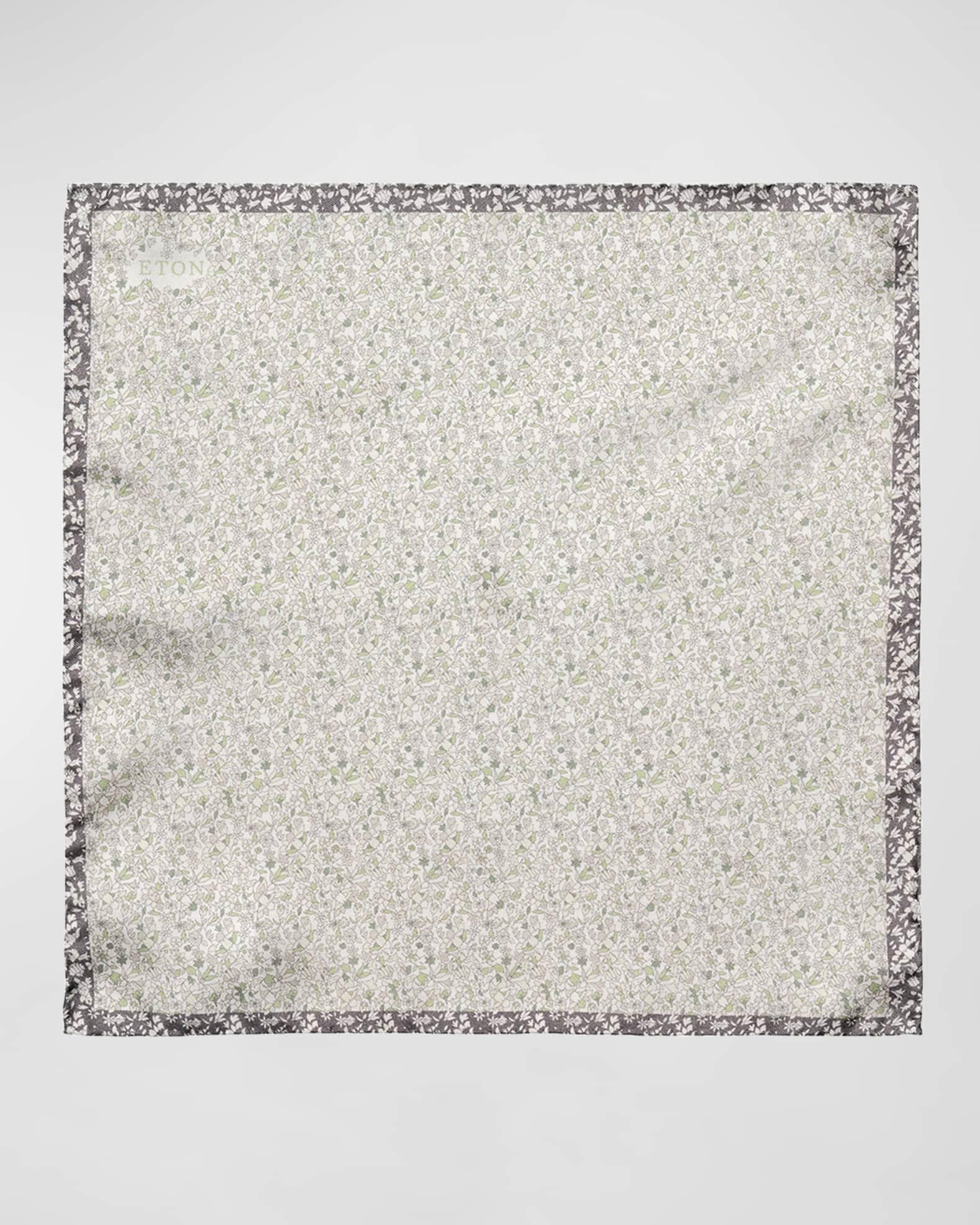 Men's Silk Floral Pocket Square  Product Image