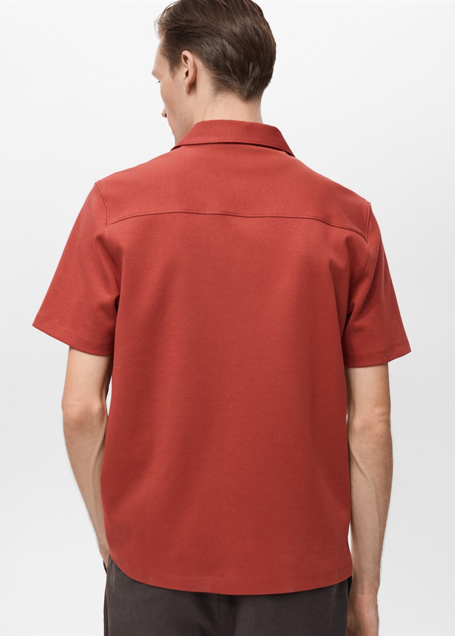 Chest-pocket cotton shirt - Men | MANGO USA Product Image