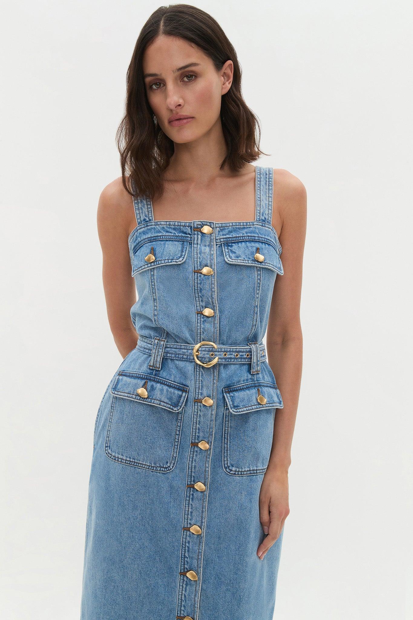 Holland Denim Midi Dress Product Image