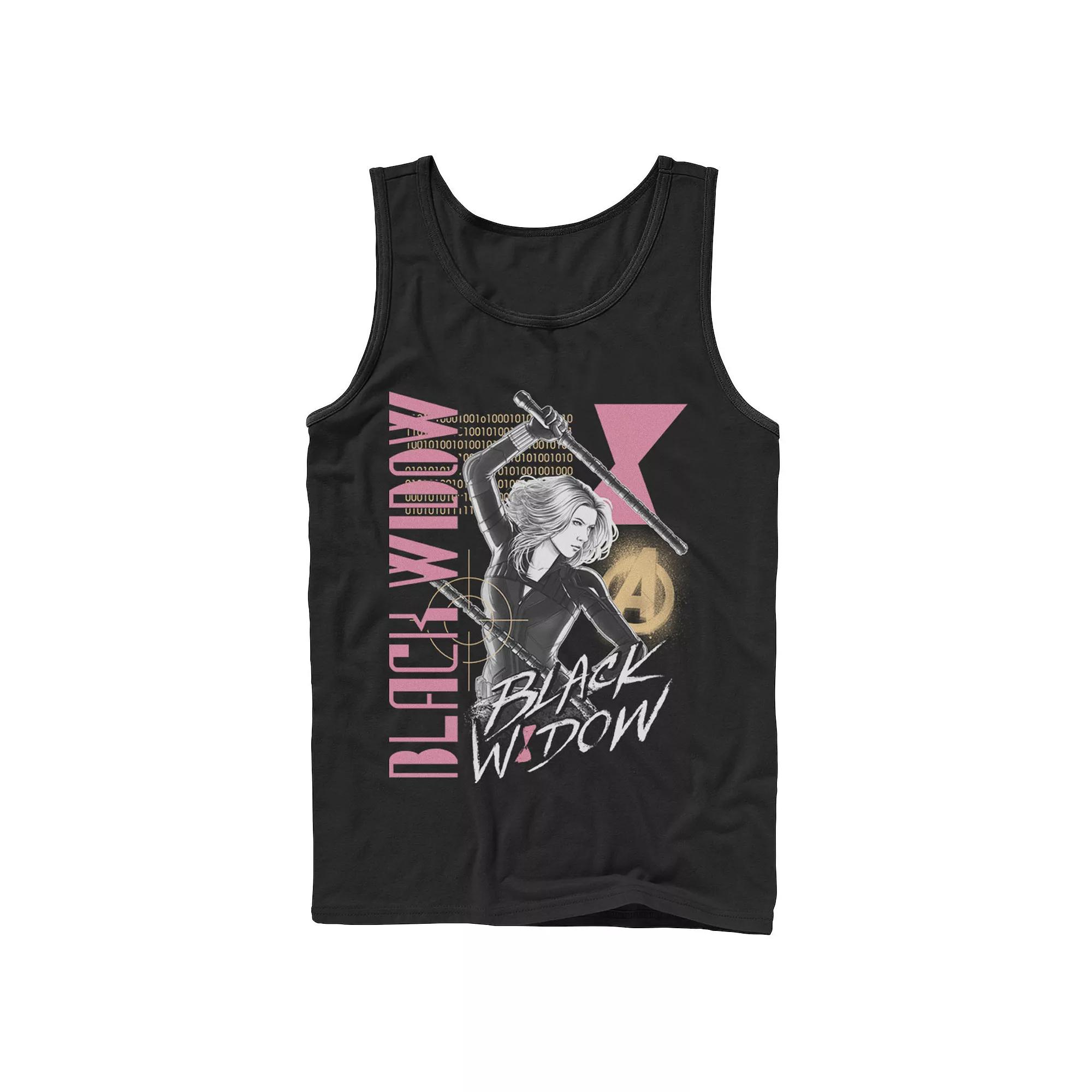 Men's Marvel Black Widow Retro Collage Tank Top, Size: Large Product Image