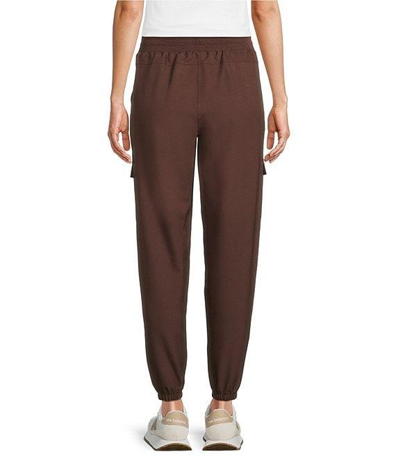 Kinesis Woven Elastic Cinched Cuff Ribbed Waistband Flap Pocket Ankle Joggers Product Image