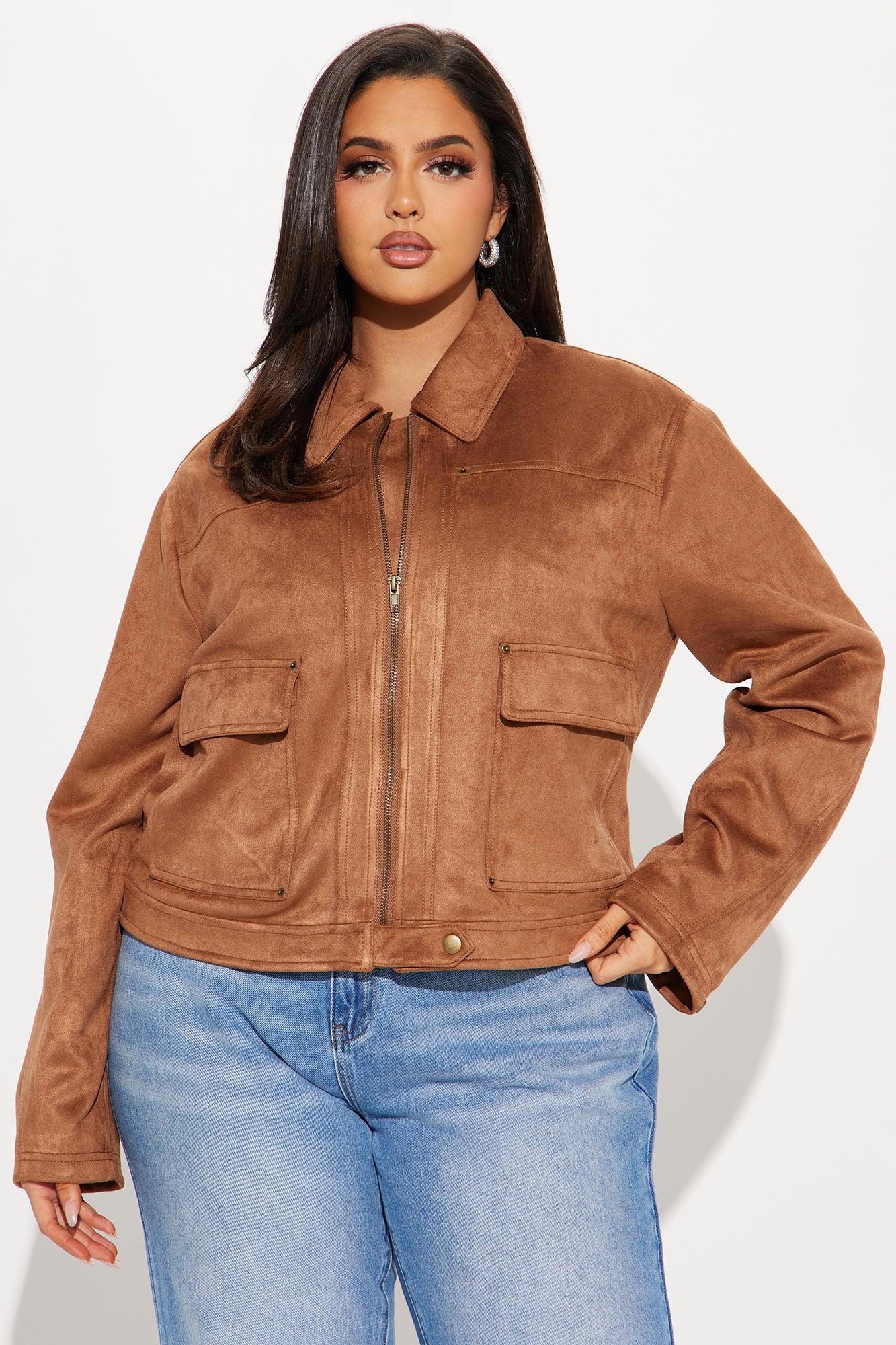 Ryder Faux Suede Jacket - Camel Product Image