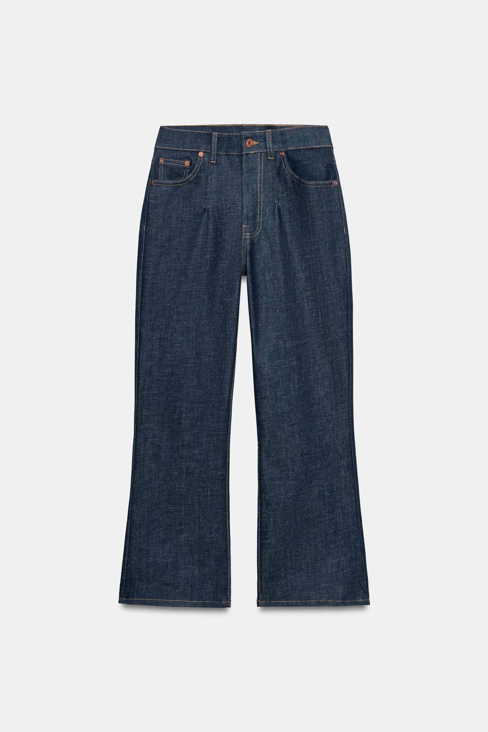 ZW COLLECTION MID-RISE CROPPED FLARE JEANS Product Image