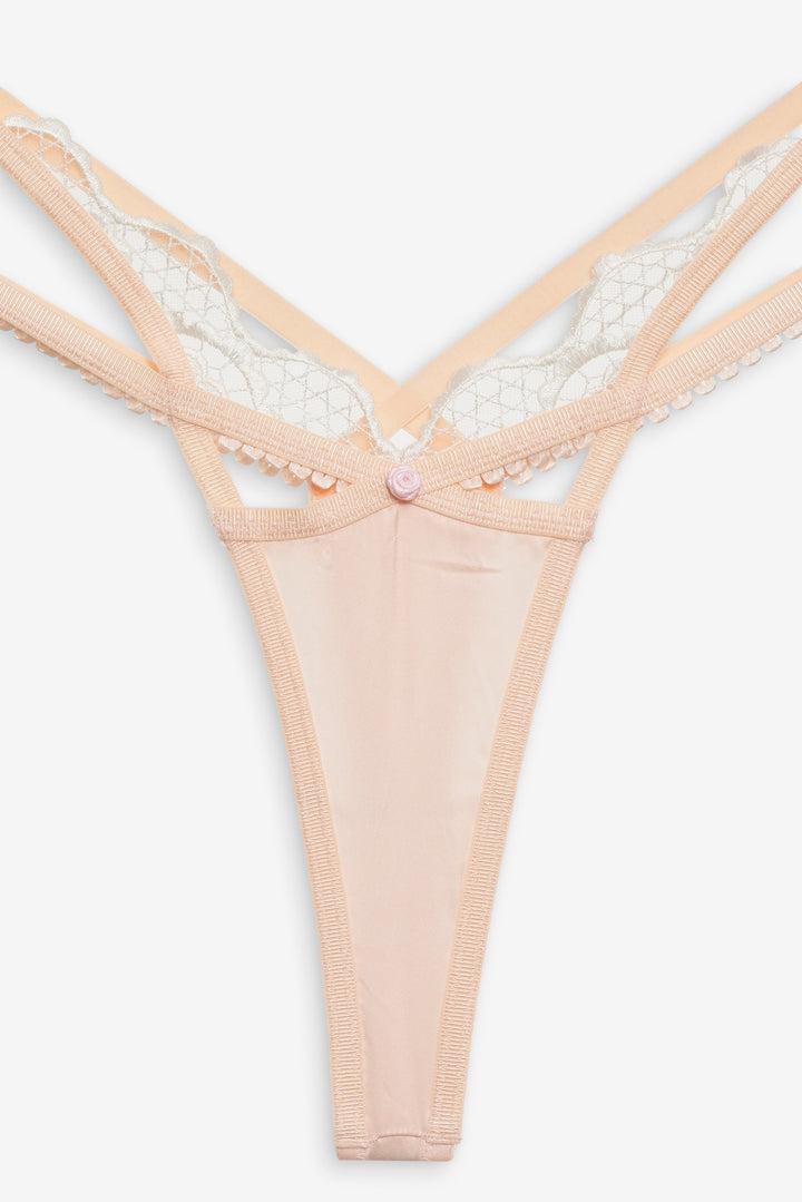 Tea Cake Lace Thong Panty — Orange Product Image