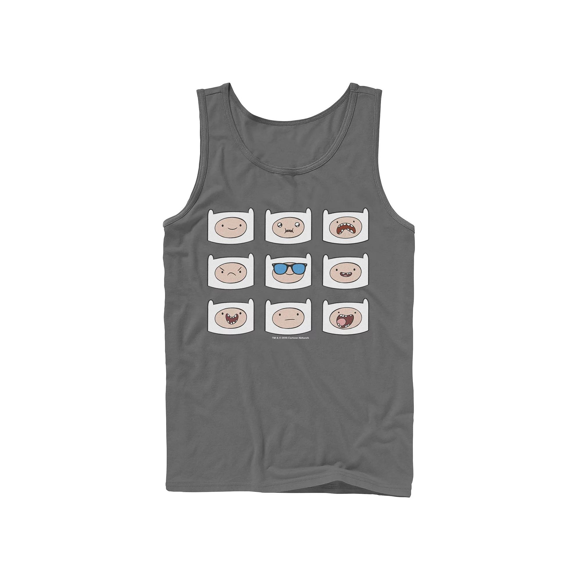 Men's Adventure Time Finn's Many Faces Grid Tank Top,  Product Image