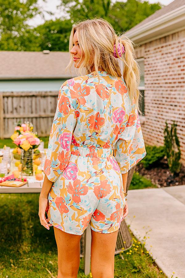 Happy Blooms Front Tie Romper Product Image