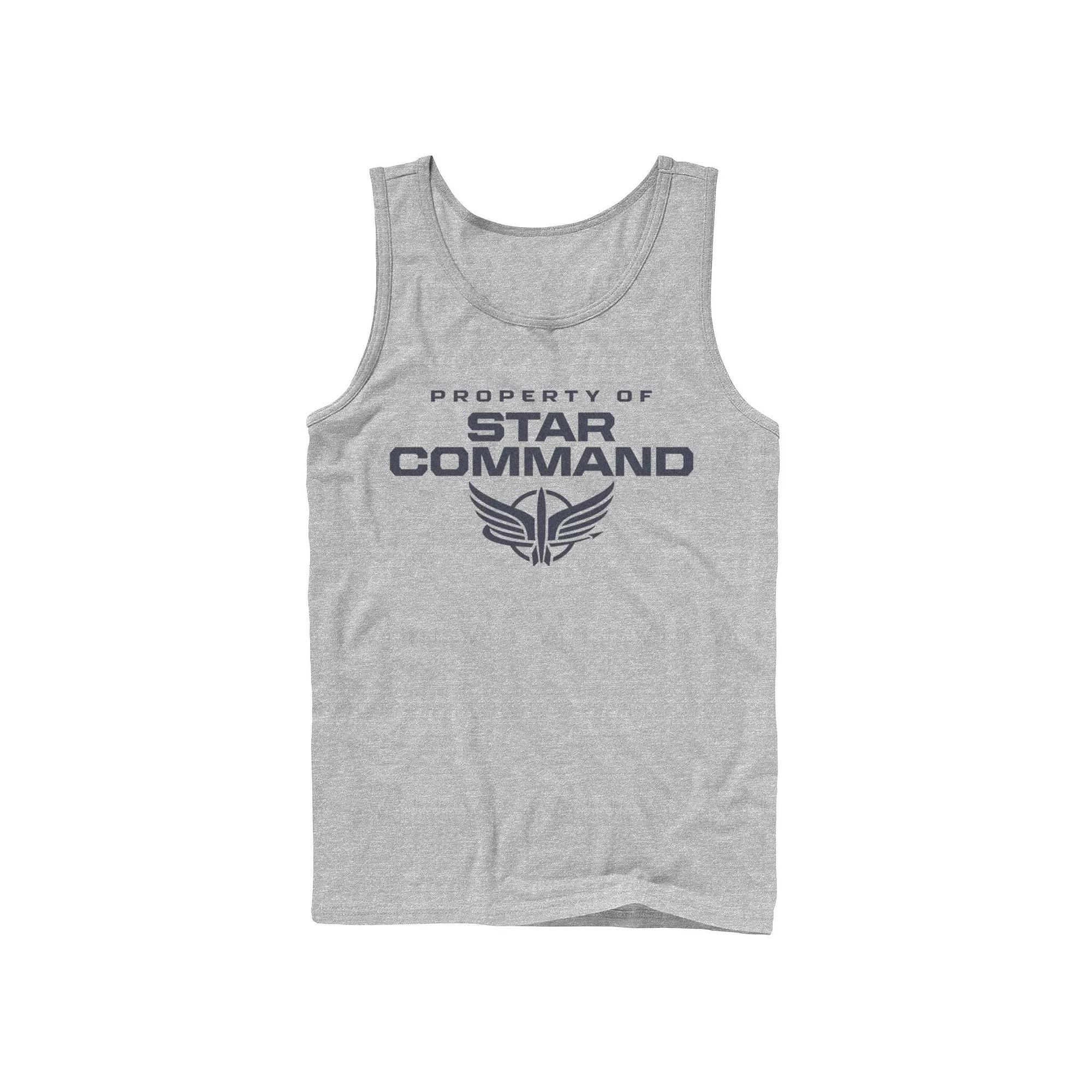 Men's Disney / Pixar Lightyear Property Of Star Command Logo Tank Top,  Product Image