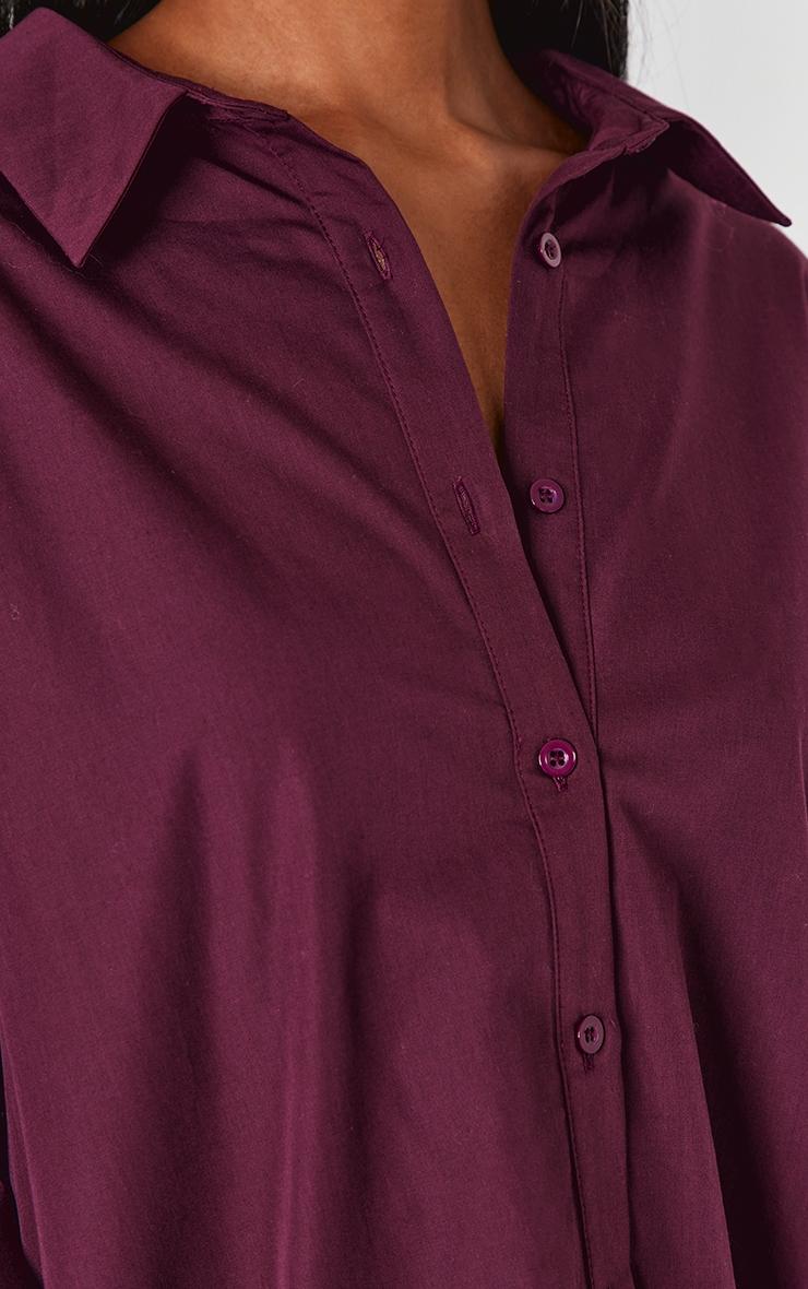 Plum Oversized Cuff Shirt Product Image