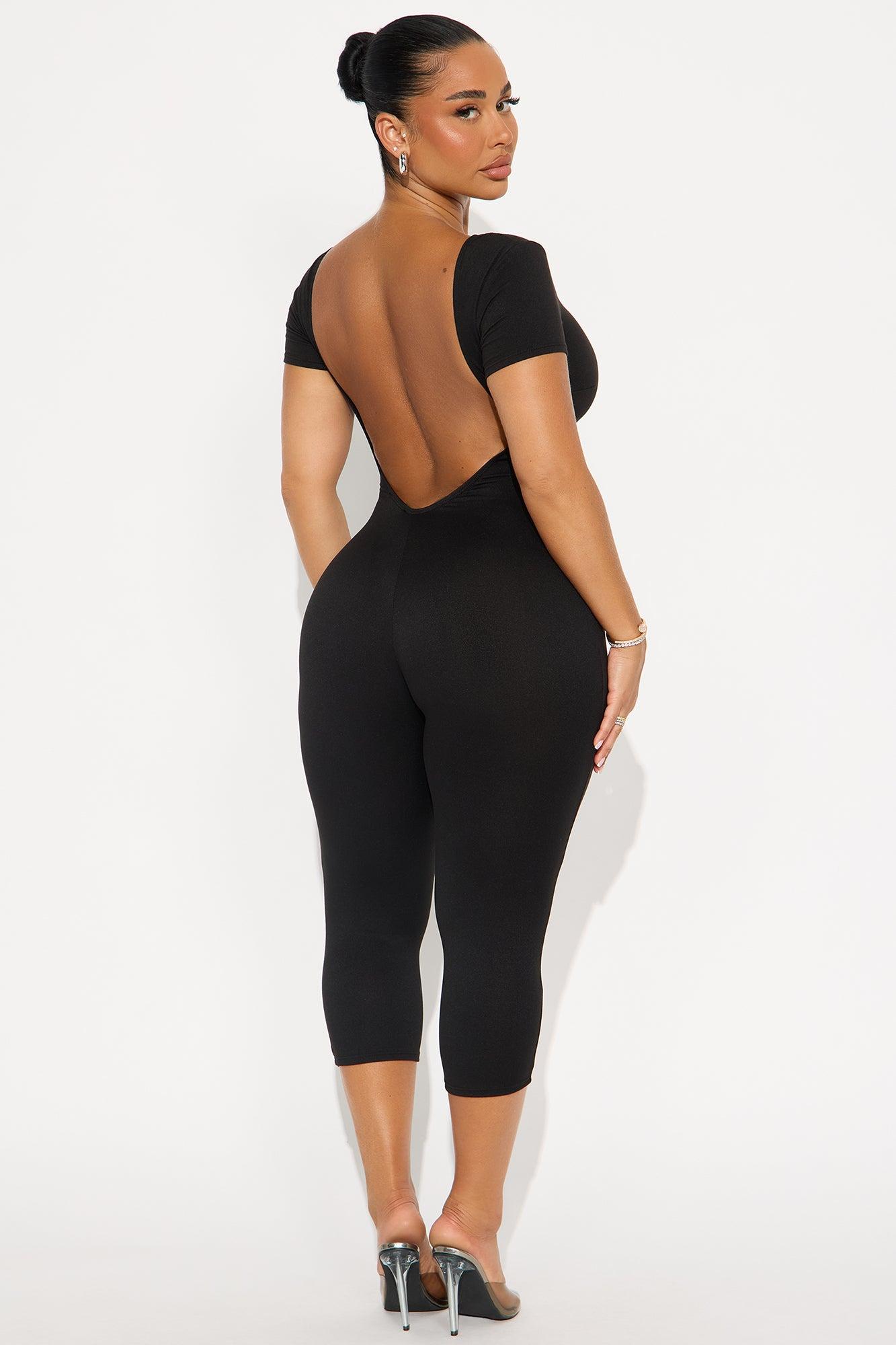 Solid Instincts Capri Jumpsuit - Black Product Image