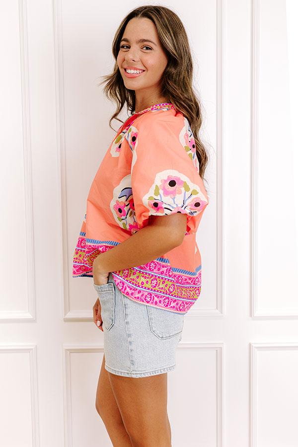 Blooming Personality Floral Shift Top Product Image