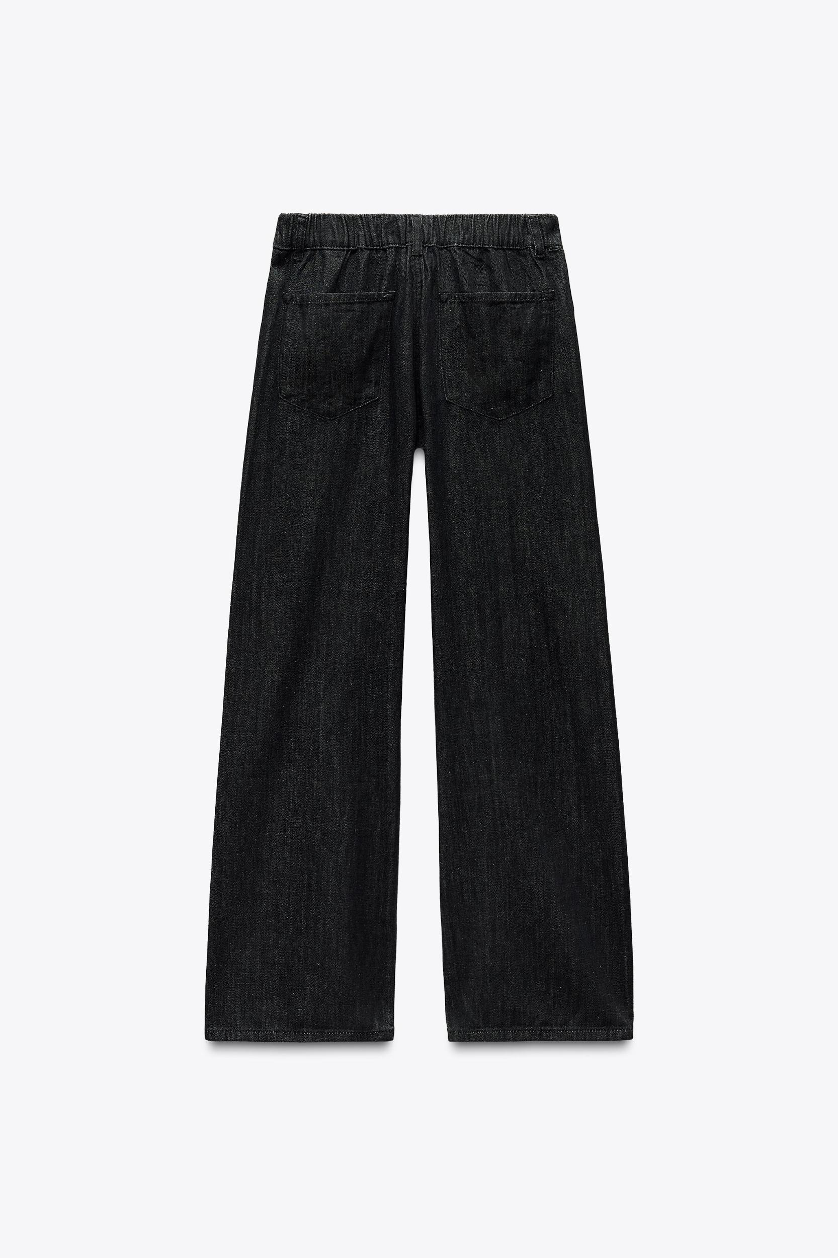 DENIM-EFFECT PAJAMA PANTS Product Image