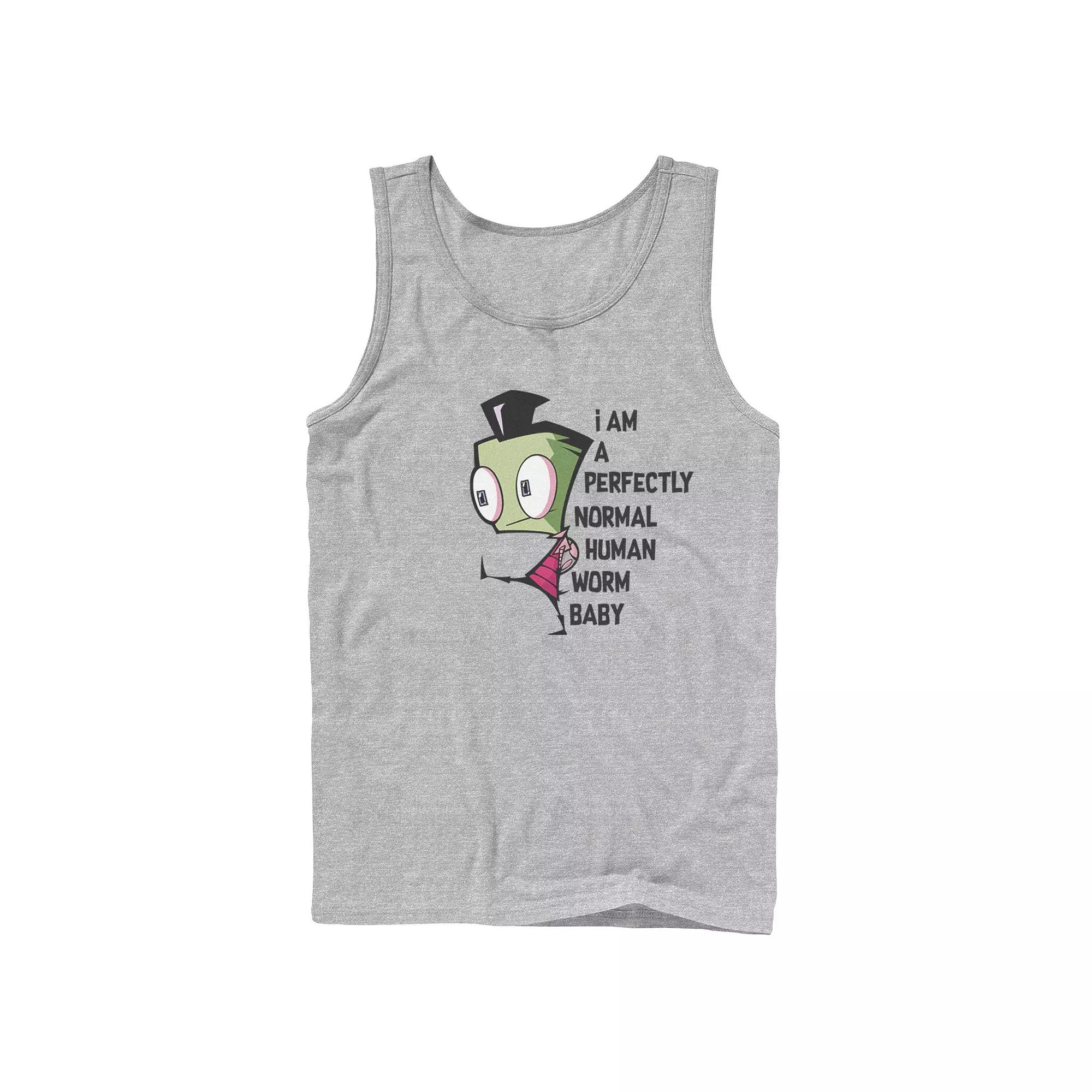 Men's Nickelodeon Invader Zim And Gir Watercolor Portrait Logo Graphic Tank Top,  Product Image