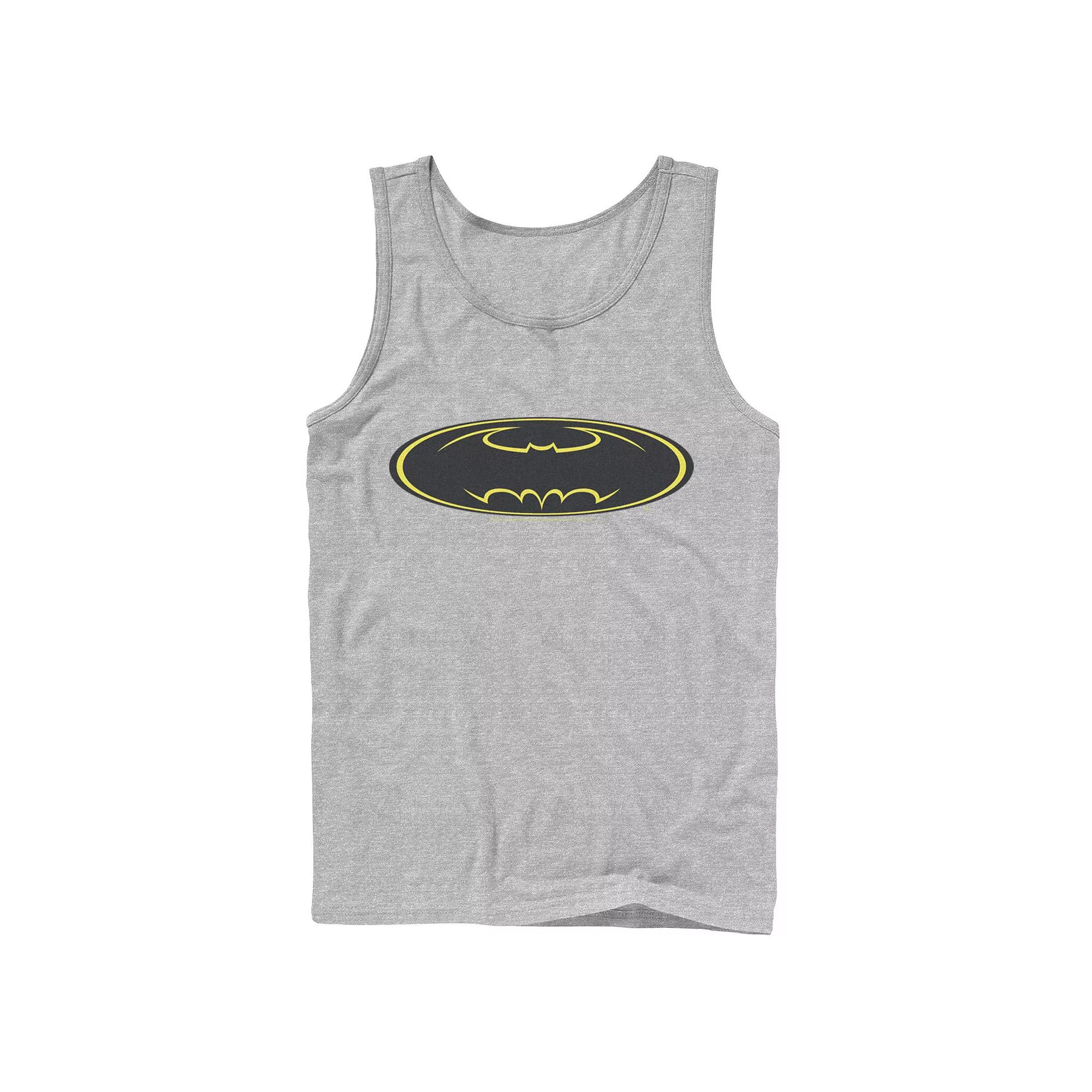 Men's DC Comics Batman Yellow Line Chest Logo Tank Top,  Product Image