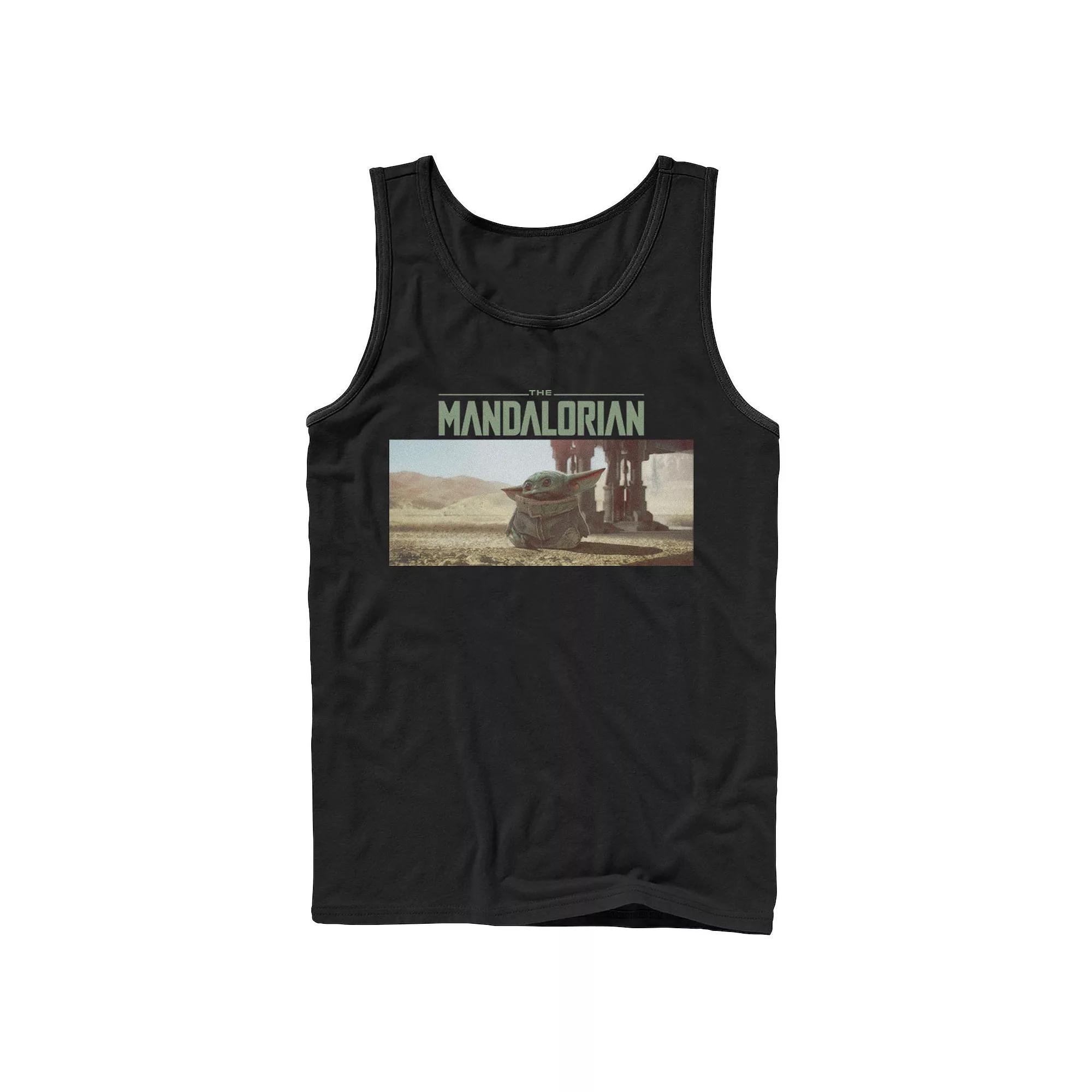 Men's Star Wars The Mandalorian The Child Logo Panel Tank Top,  Product Image