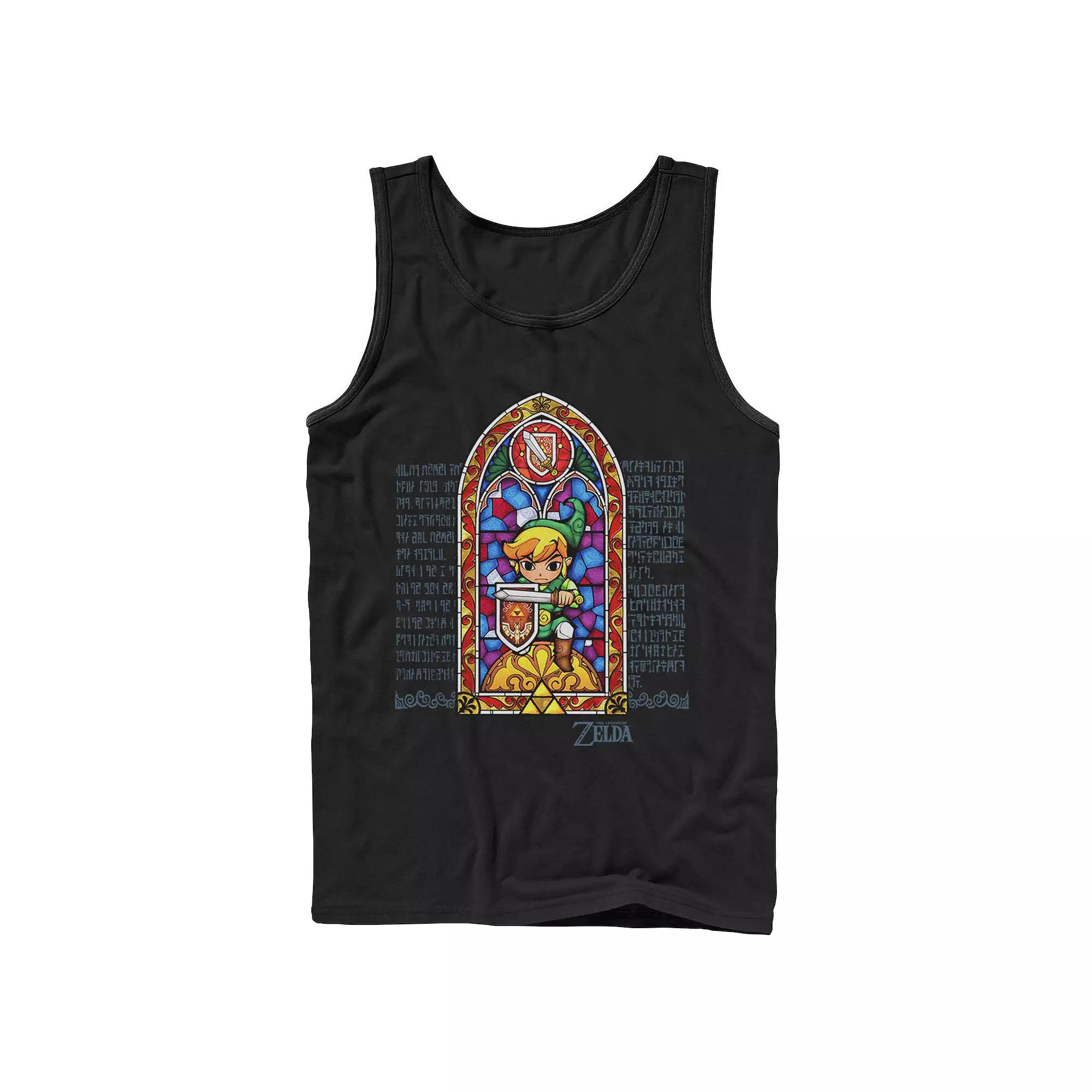 Men's Nintendo Zelda Stained Glass Protector Tank Top,  Product Image