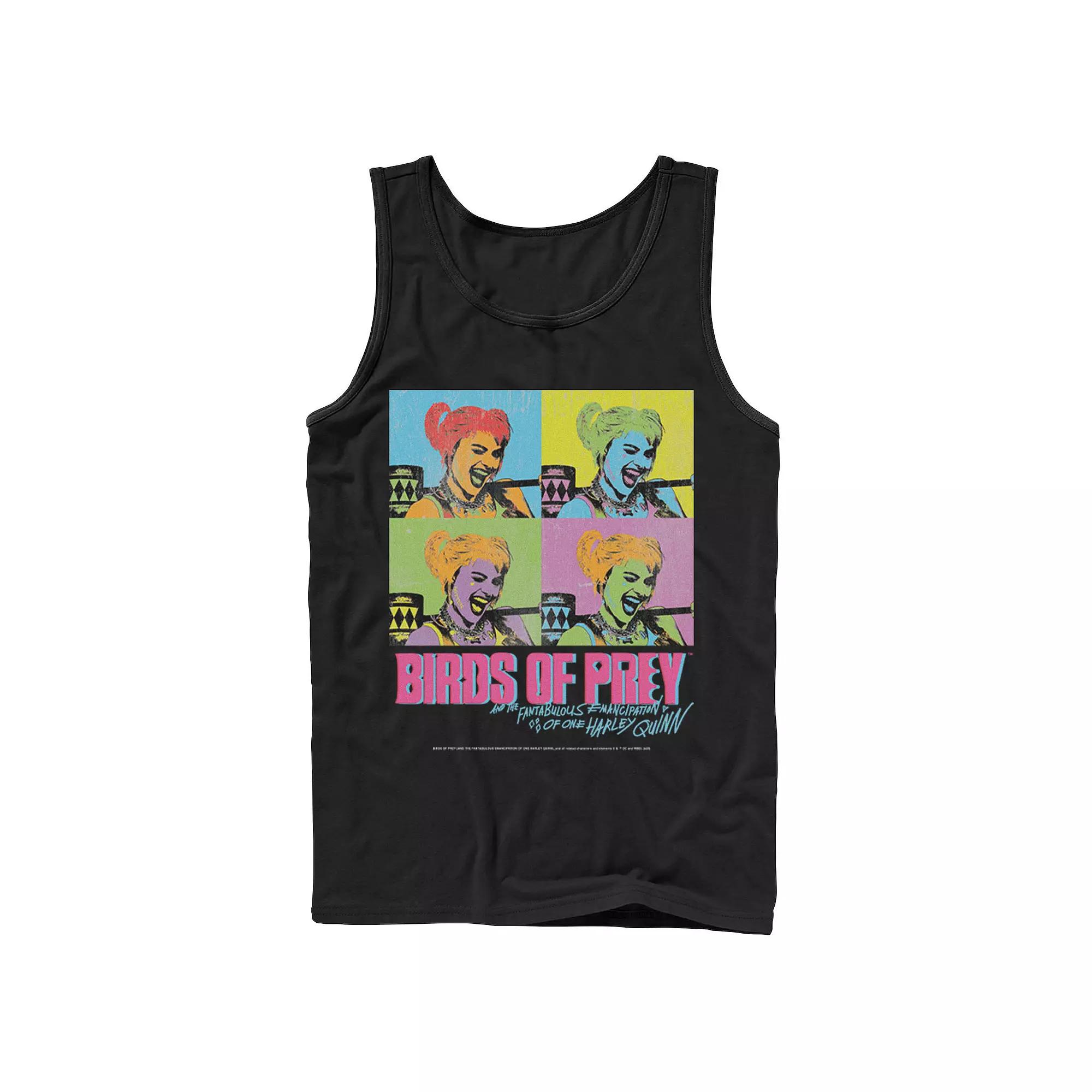Men's DC Comics Birds Of Prey Harley Quinn Pop Art Panels Tank Top,  Product Image