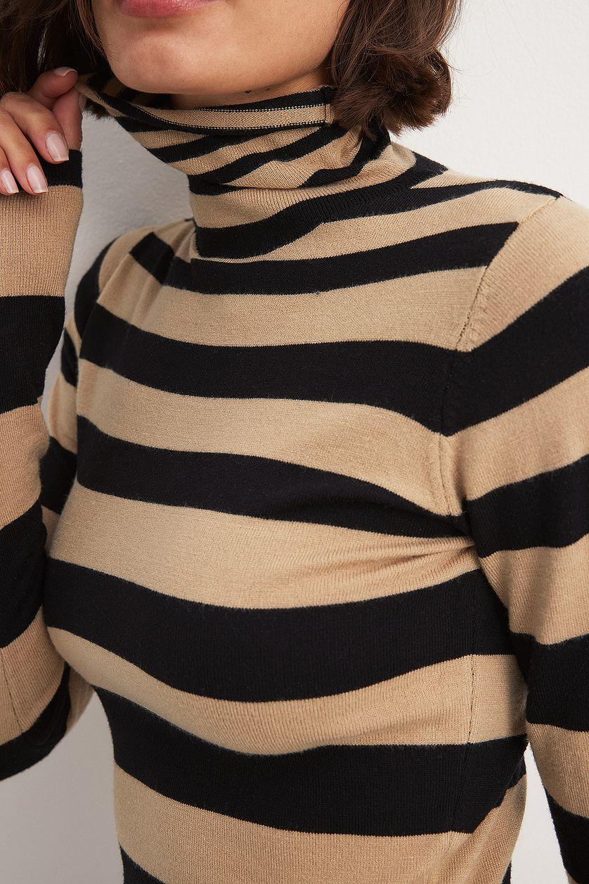 Fine Knitted Striped Maxi Dress Product Image