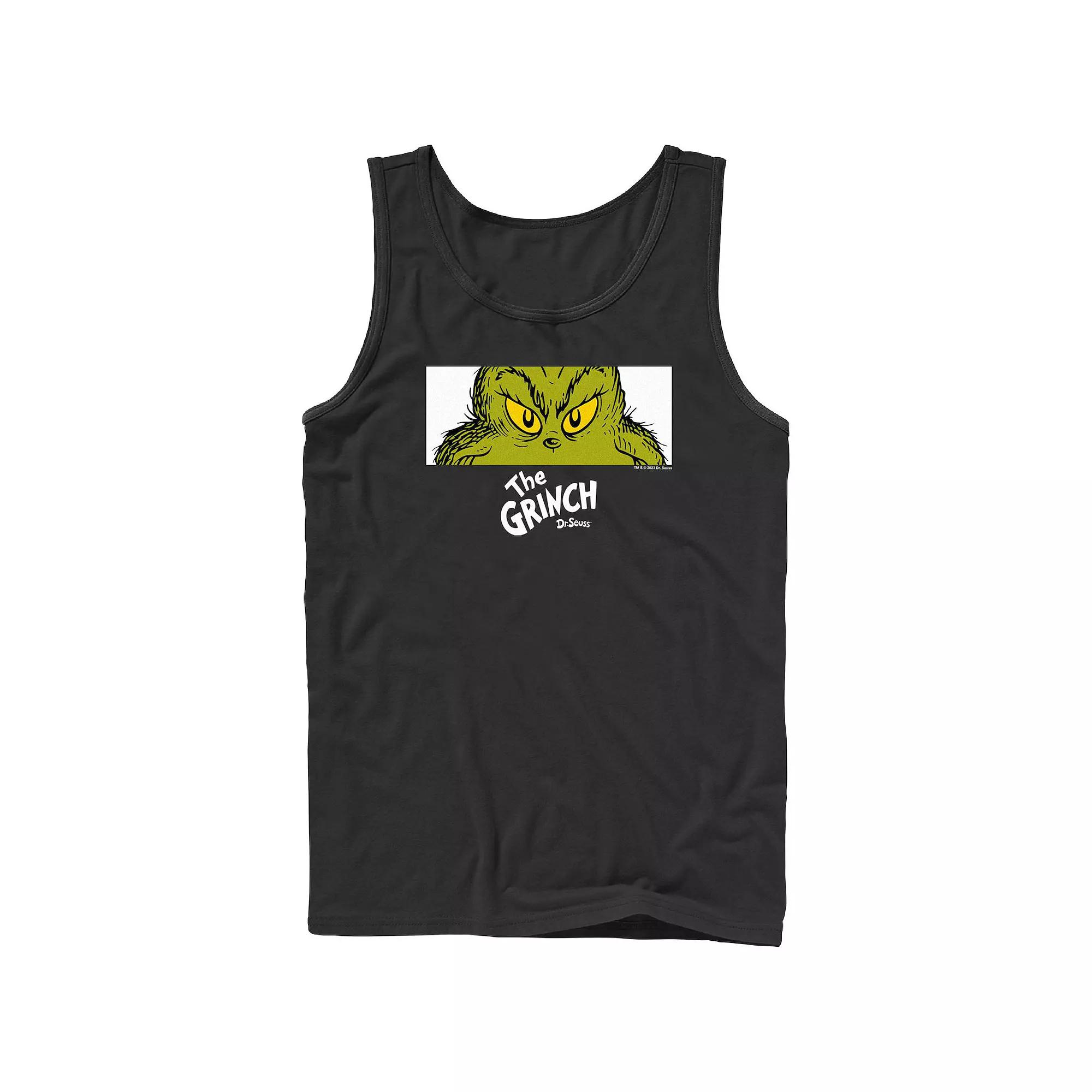 Big & Tall Dr. Seuss Grinch Naughty Eyes Graphic Tank, Men's,  Product Image
