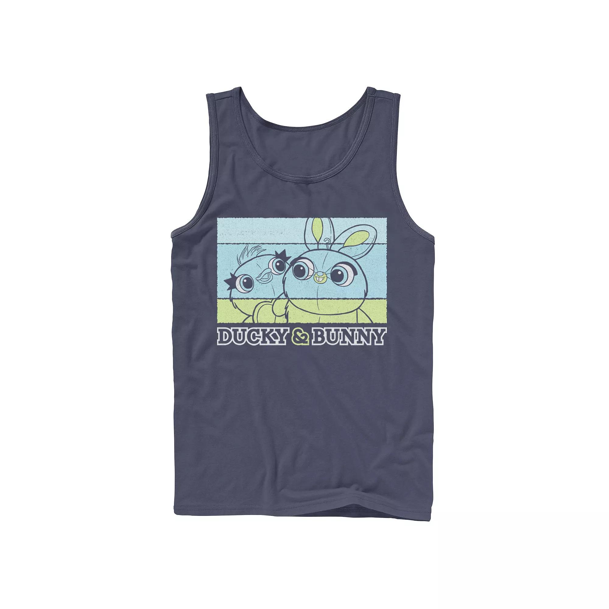 Men's Disney / Pixar Toy Story 4 Ducky & Bunny Retro Tank Top,  Product Image