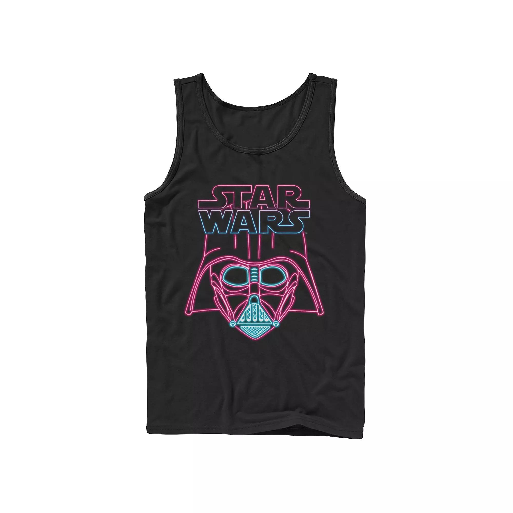 Men's Star Wars Darth Vader Neon Logo Tank Top,  Product Image