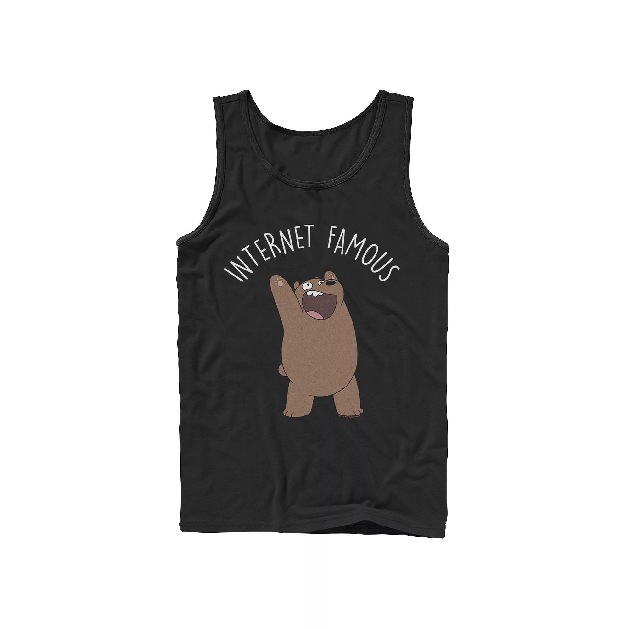 Men's Cartoon Network We Bare Bears Internet Famous Tank Top,  Product Image