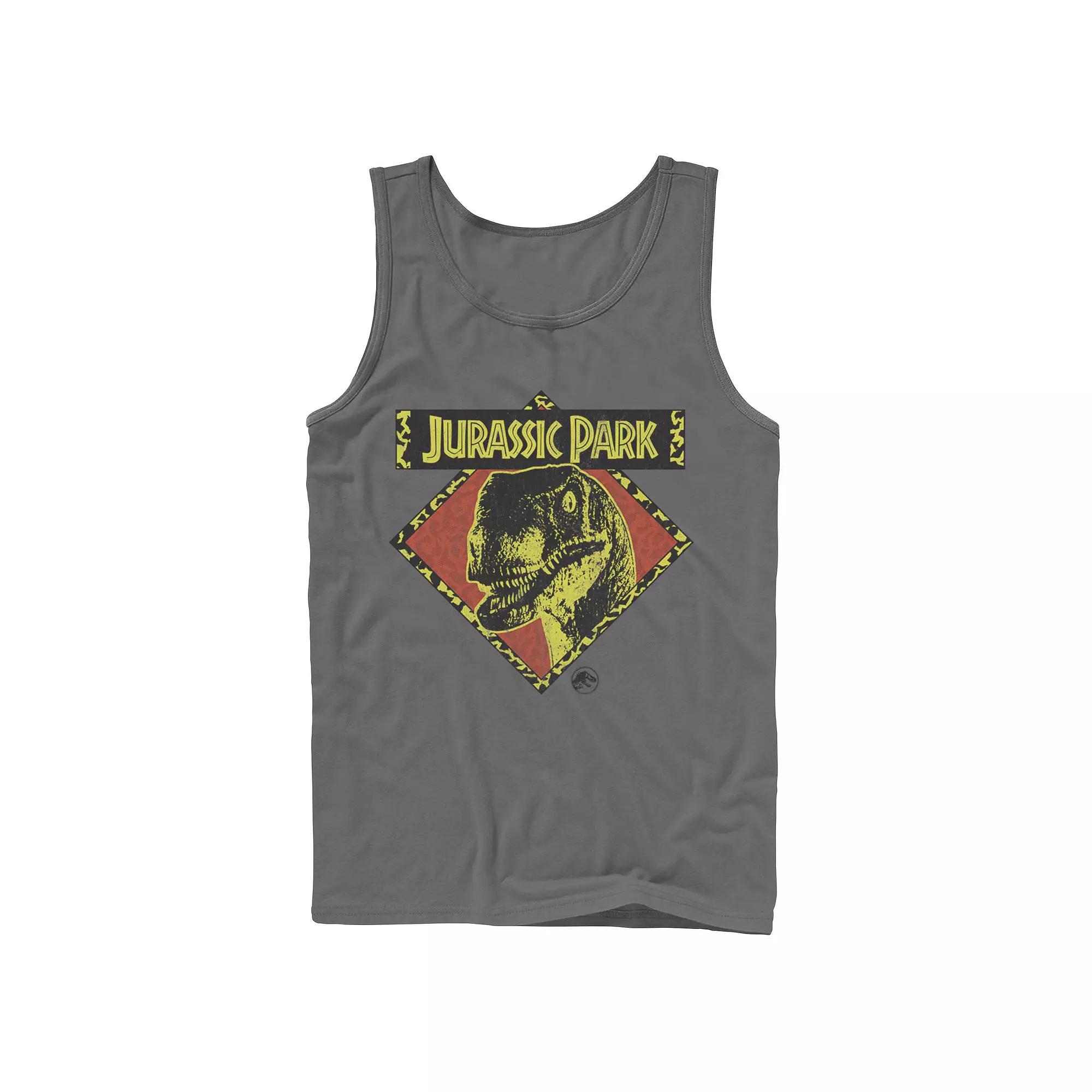 Men's Jurassic Park Distress Raptor Stare Tank Top,  Product Image