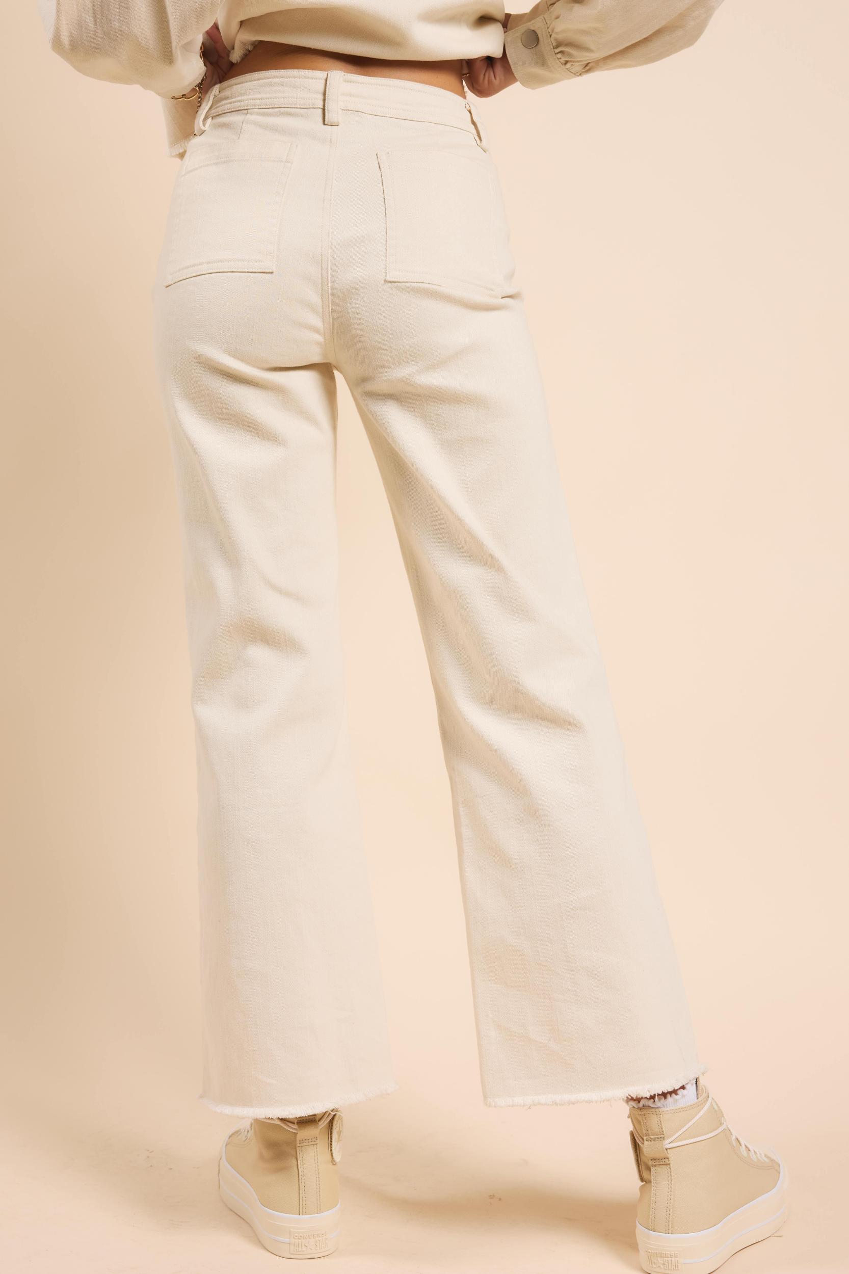 WIDE LEG DENIM PANTS Product Image