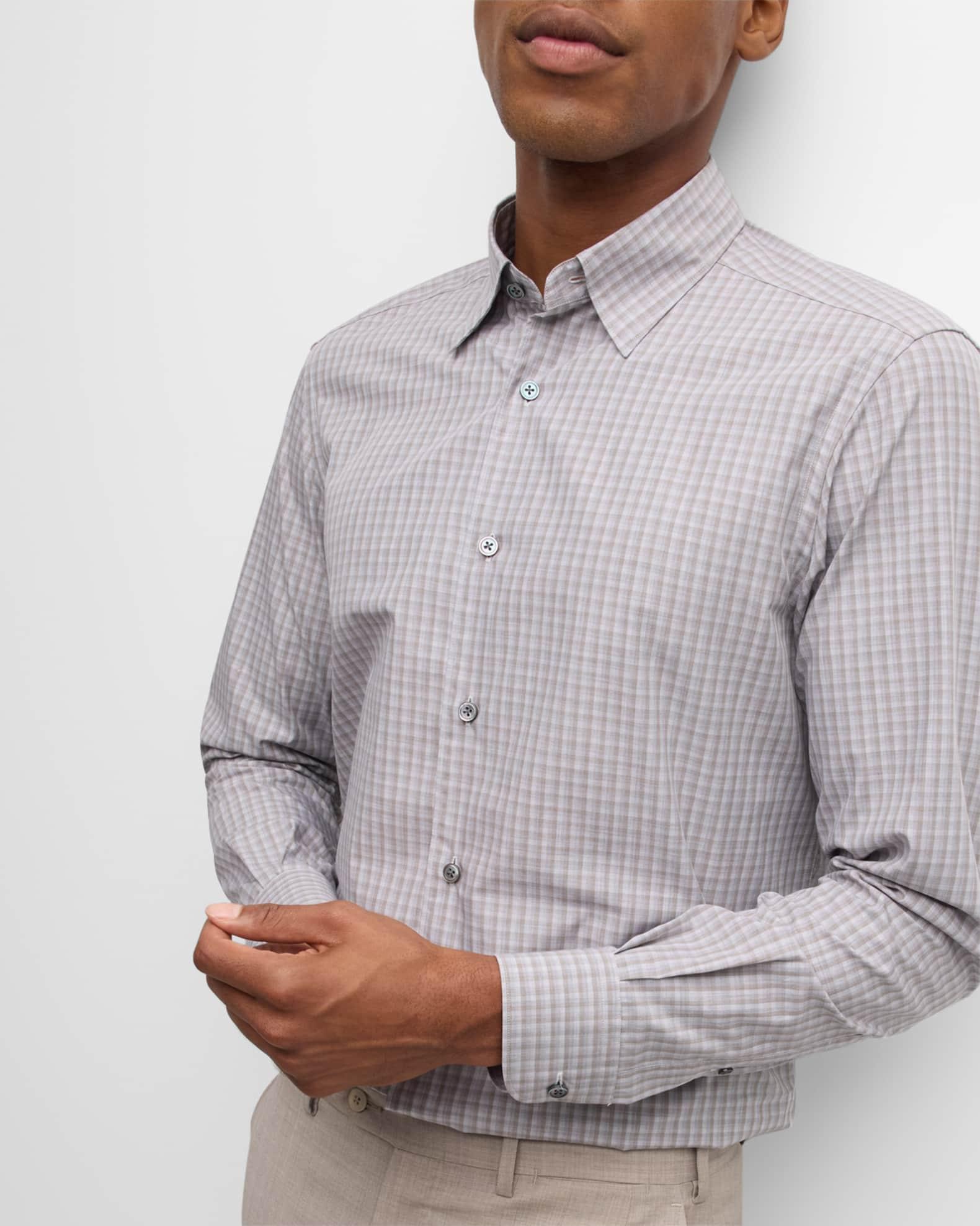 Men's Centoquaranta Melange Cotton Sport Shirt Product Image