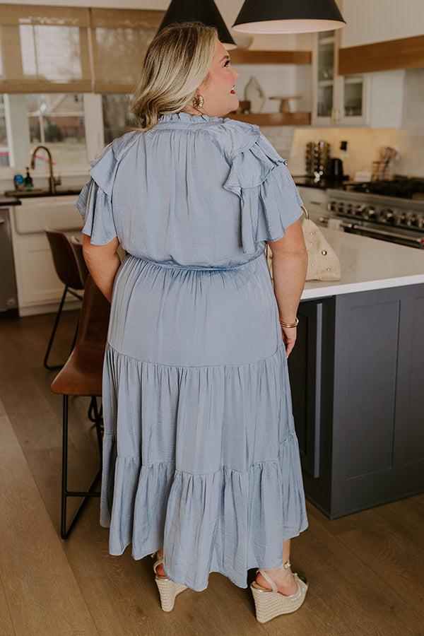 Dance The Night Away Ruffle Midi Dress Curves Product Image