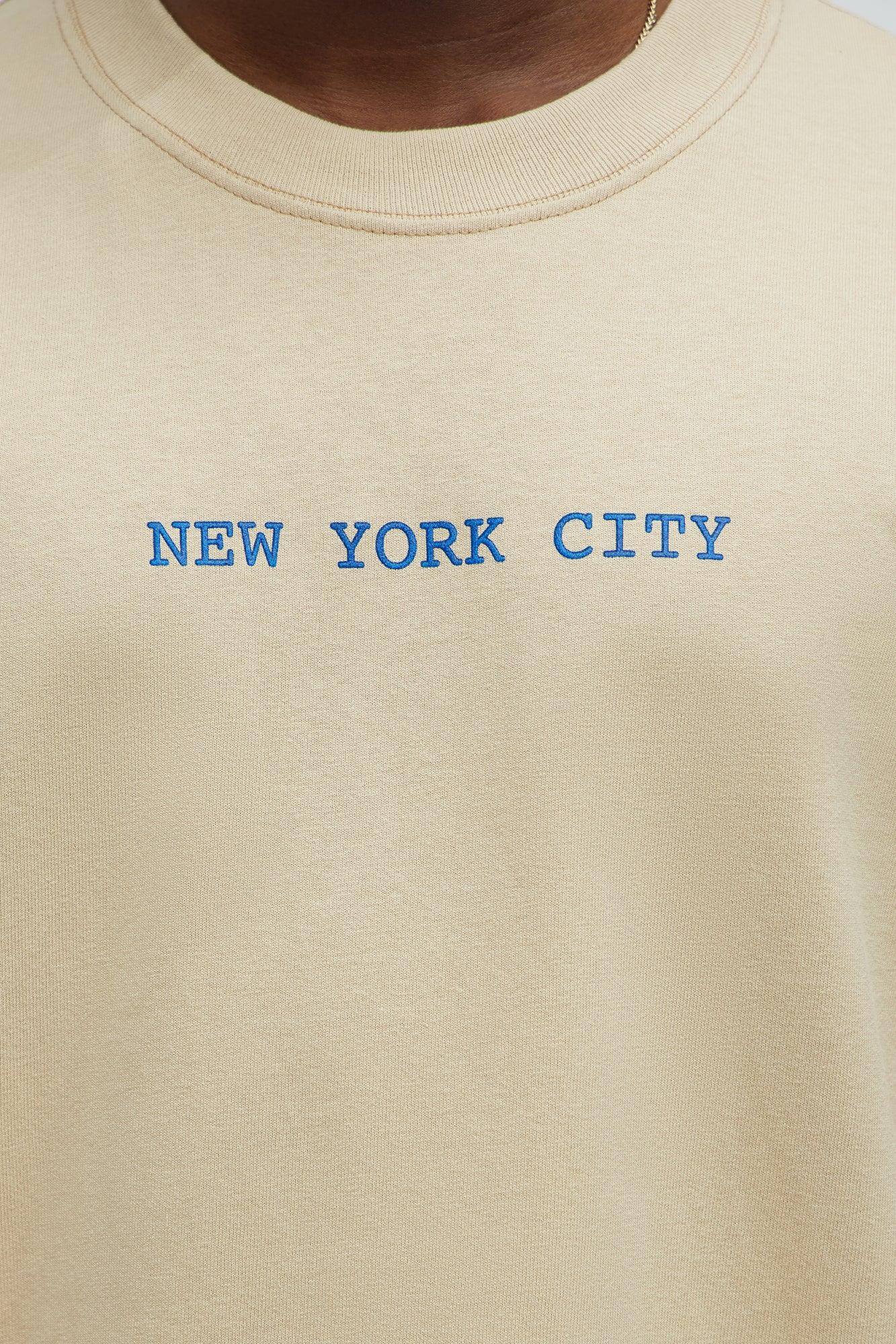 Map Of NYC Oversized Short Sleeve Tee - Sand Male Product Image