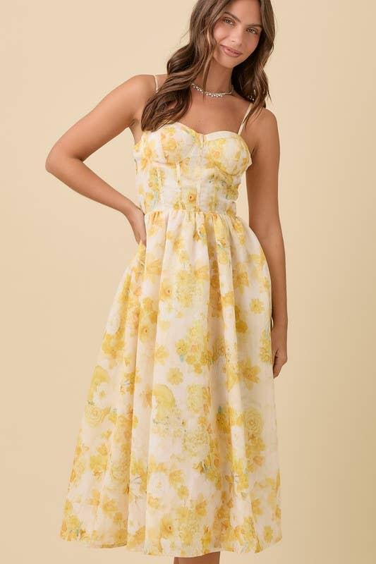 Sunshine Floral Midi Dress Product Image